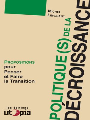 cover image of Politique(s) de la décroissance